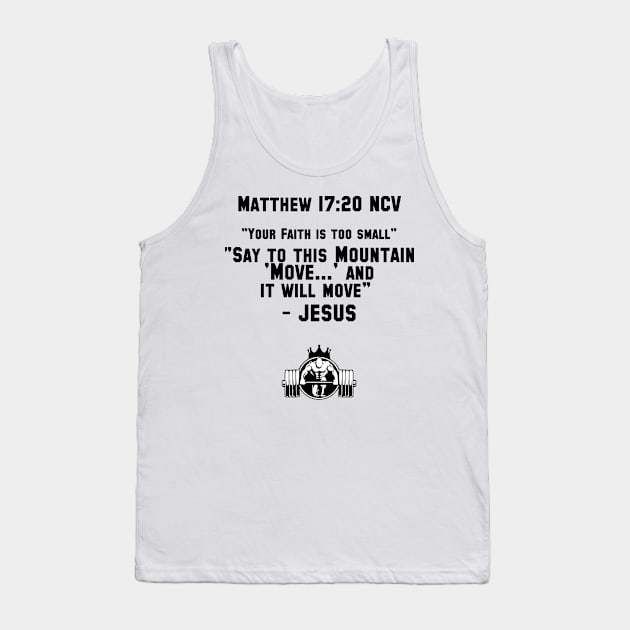 Matthew 17:20 NCV Tank Top by KingStrengthGym